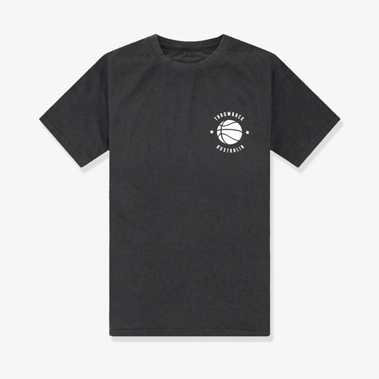 Hoops Crest Wash Tee - Black