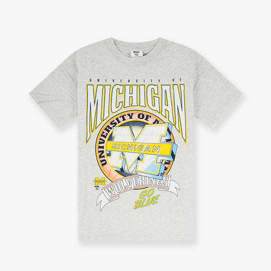 Michigan Wolverines NCAA Vintage University Tee - Grey Marl