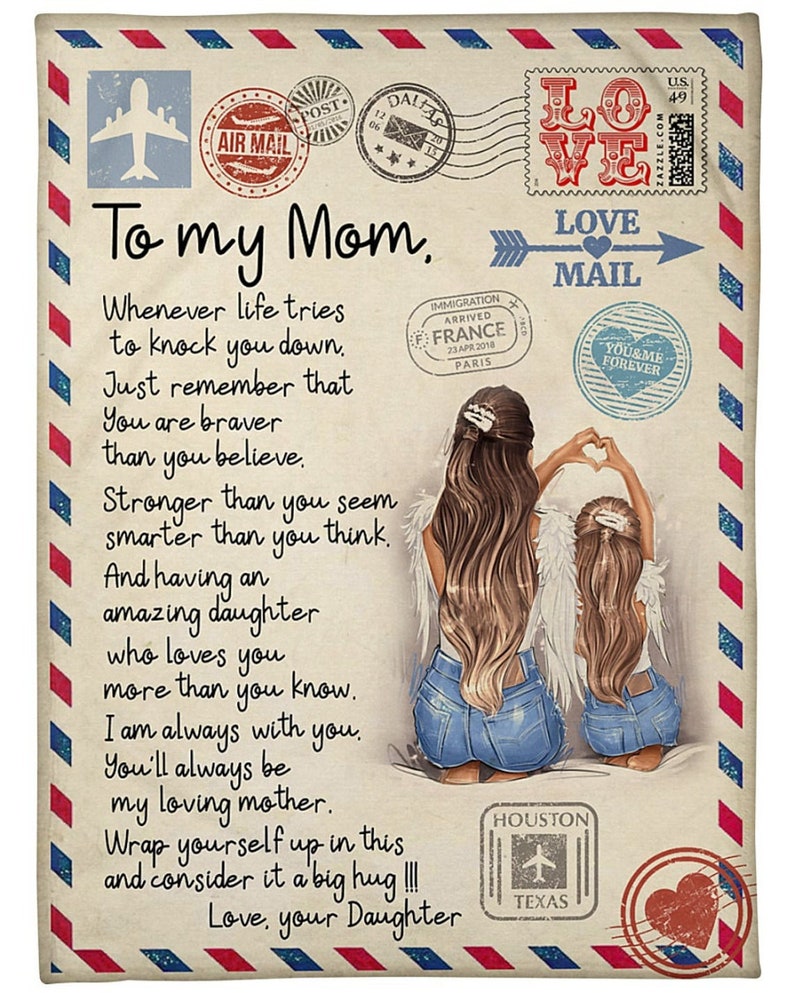 To My Mom Blanket From Daughter - My Loving Mother - Qttrendycustom