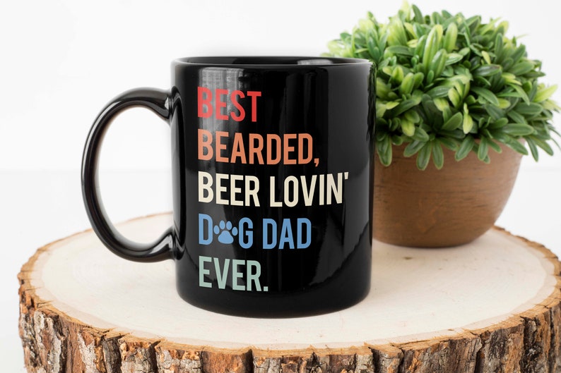 Best Gift For Mom - Best Bearded, Beer Lovin' Dog Dad Ever - Mug - Qttrendycustom