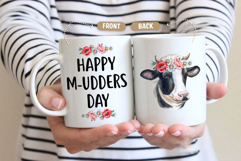 Creative Ideas For Mother's Day - Happy Mudders Day - Cow Mug - Mug - Qttrendycustom