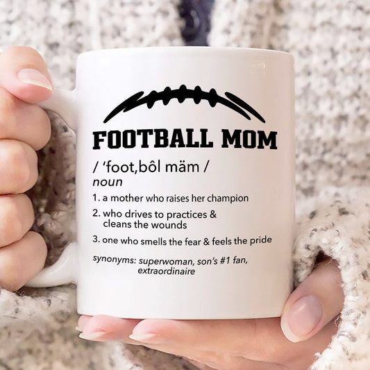 Creative Ideas For Mother's Day - Football Mom Definition Mug - Mug - Qttrendycustom