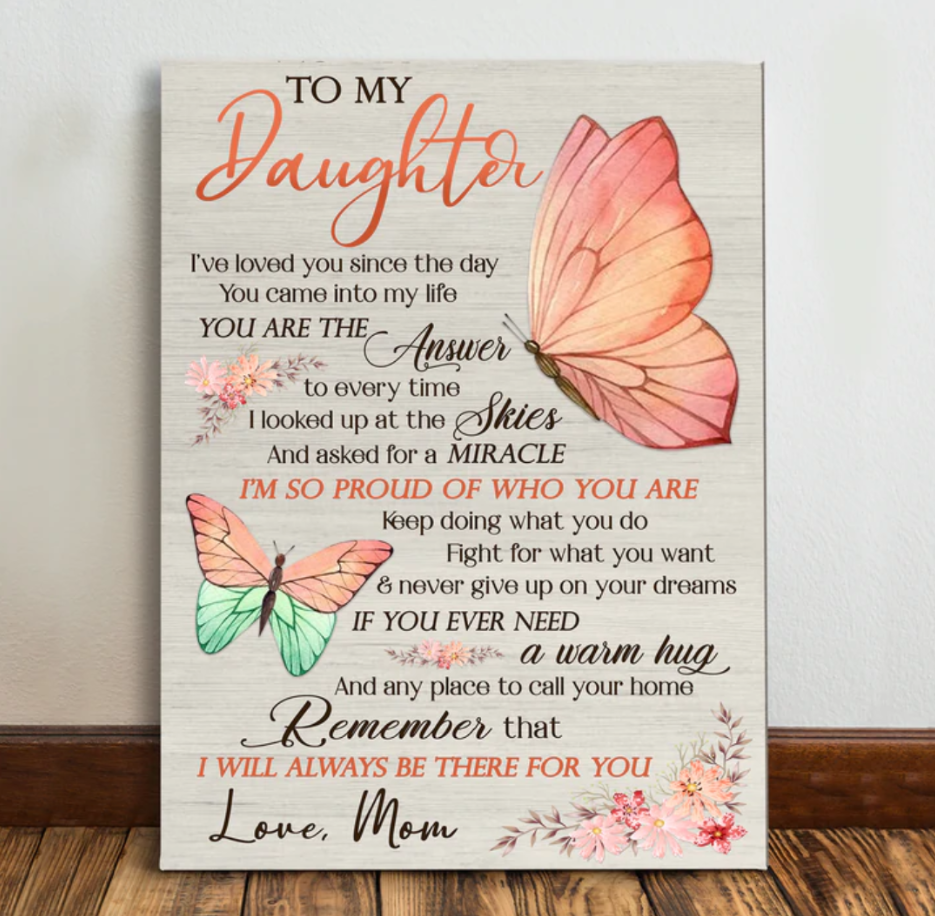 Gift For Daughter From Mom- A Miracle From Sky - Matte Canvas - Qttrendycustom