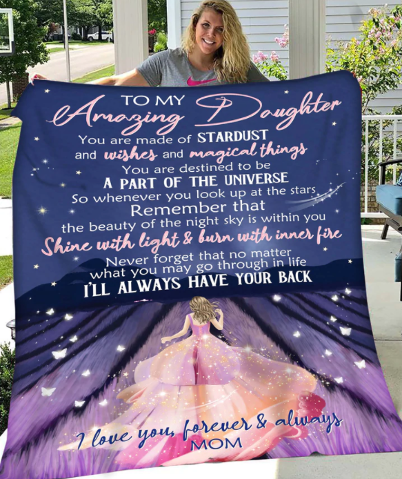 Gifts for Daughter From Mom - Shine With Light - Blanket - Qttrendycustom