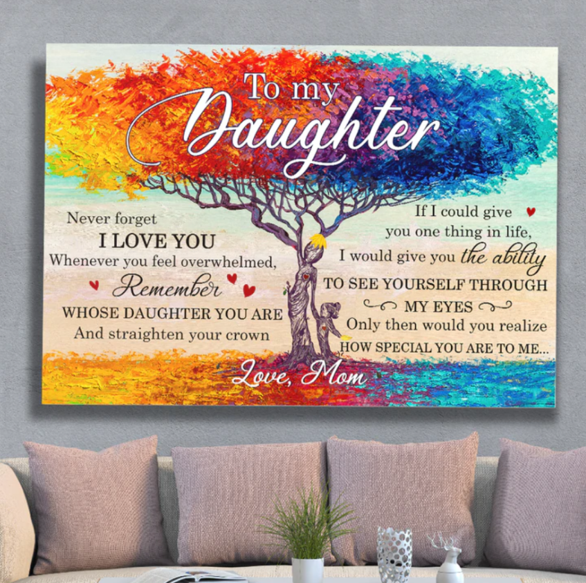 Gift For Daughter From Mom - Go For It - Matte Canvas - Qttrendycustom