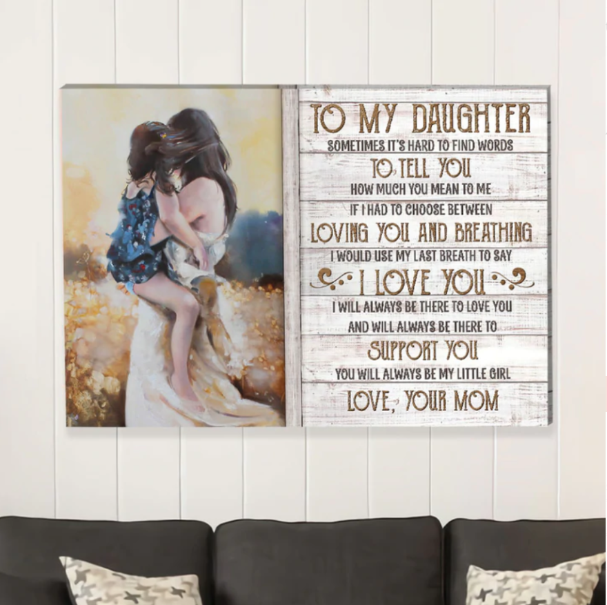 Gift For Daughter From Mom - Love You Forever - Matte Canvas - Qttrendycustom