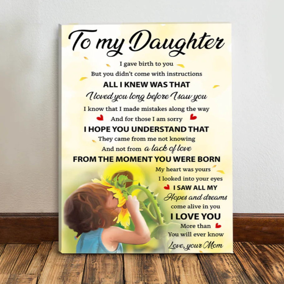 Gift For Daughter From Mom - I Loved You Long Before I Saw You - Matte Canvas - Qttrendycustom