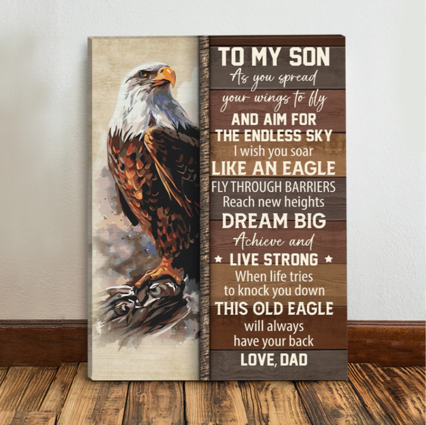 Gift For Son From Dad - Reach New Heights - Matte Canvas - Qttrendycustom